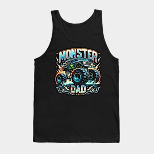 Monster Truck Dad Of The Birthday Boy Monster Truck Tank Top